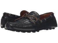 Cheap Frye Moccasin Boat Shoes for Men - Russell Woven - Black Oiled Vintage On Sale